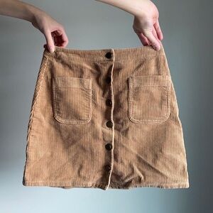 Tan corduroy skirt, XS